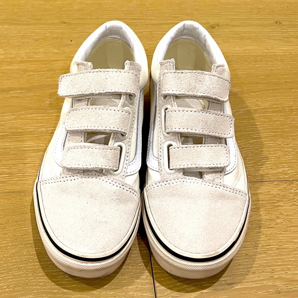 Vans off white Velcro shoes